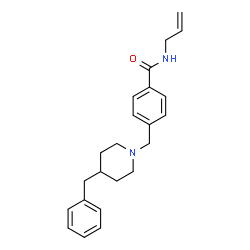ChemSpider 2D Image | N-Allyl-4-[(4-benzyl-1-piperidinyl)methyl]benzamide | C23H28N2O
