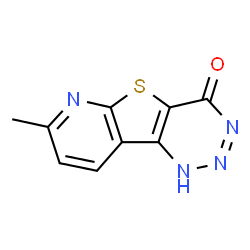 ChemSpider 2D Image | 7-Methylpyrido[3',2':4,5]thieno[3,2-d][1,2,3]triazin-4(1H)-one | C9H6N4OS