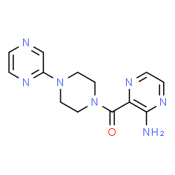ChemSpider 2D Image | (3-aminopyrazin-2-yl)-(4-pyrazin-2-ylpiperazin-1-yl)methanone | C13H15N7O