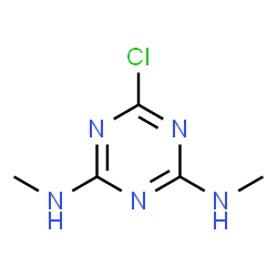 ChemSpider 2D Image | 6-Chloro-N,N'-dimethyl-1,3,5-triazine-2,4-diamine | C5H8ClN5