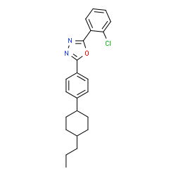 ChemSpider 2D Image | 2-(2-Chlorophenyl)-5-[4-(4-propylcyclohexyl)phenyl]-1,3,4-oxadiazole | C23H25ClN2O