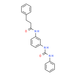 ChemSpider 2D Image | 3-Phenyl-N-{3-[(phenylcarbamoyl)amino]phenyl}propanamide | C22H21N3O2