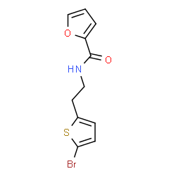 ChemSpider 2D Image | N-[2-(5-Bromo-2-thienyl)ethyl]-2-furamide | C11H10BrNO2S