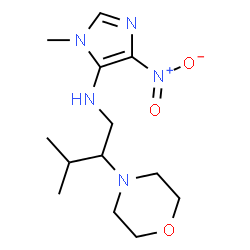 ChemSpider 2D Image | 1-Methyl-N-[3-methyl-2-(4-morpholinyl)butyl]-4-nitro-1H-imidazol-5-amine | C13H23N5O3