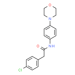 ChemSpider 2D Image | 2-(4-chlorophenyl)-N-(4-morpholin-4-ylphenyl)acetamide | C18H19ClN2O2