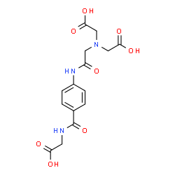 ChemSpider 2D Image | N-[4-({[Bis(carboxymethyl)amino]acetyl}amino)benzoyl]glycine | C15H17N3O8