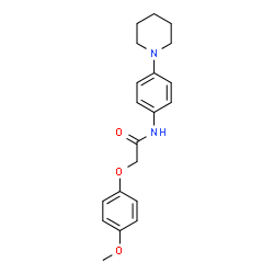 ChemSpider 2D Image | 2-(4-Methoxyphenoxy)-N-[4-(1-piperidinyl)phenyl]acetamide | C20H24N2O3