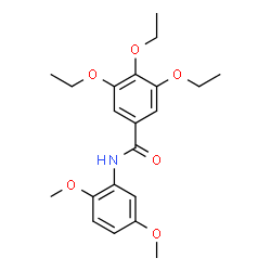 ChemSpider 2D Image | N-(2,5-Dimethoxyphenyl)-3,4,5-triethoxybenzamide | C21H27NO6