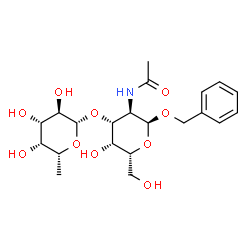 ChemSpider 2D Image | Benzyl 2-acetamido-2-deoxy-3-O-(6-deoxy-beta-D-galactopyranosyl)-alpha-D-galactopyranoside | C21H31NO10