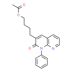 ChemSpider 2D Image | 1,8-Naphthyridin-2(1H)-one, 3-(4-(acetyloxy)butyl)-1-phenyl- | C20H20N2O3