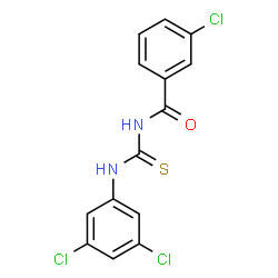 ChemSpider 2D Image | 3-Chloro-N-[(3,5-dichlorophenyl)carbamothioyl]benzamide | C14H9Cl3N2OS