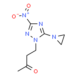 ChemSpider 2D Image | 5-(1-Aziridinyl)-3-nitro-1-(3-oxo-1-butyl)-1,2,4-triazole | C8H11N5O3
