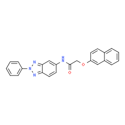 ChemSpider 2D Image | 2-(2-Naphthyloxy)-N-(2-phenyl-2H-benzotriazol-5-yl)acetamide | C24H18N4O2