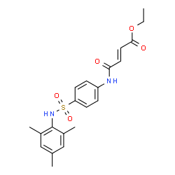 ChemSpider 2D Image | Ethyl (2E)-4-{[4-(mesitylsulfamoyl)phenyl]amino}-4-oxo-2-butenoate | C21H24N2O5S