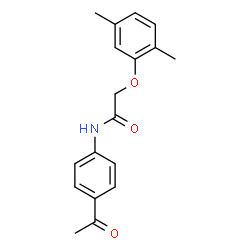 ChemSpider 2D Image | N-(4-Acetylphenyl)-2-(2,5-dimethylphenoxy)acetamide | C18H19NO3