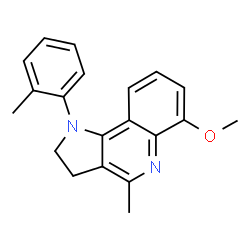 ChemSpider 2D Image | 6-Methoxy-4-methyl-1-(2-methylphenyl)-2,3-dihydro-1H-pyrrolo[3,2-c]quinoline | C20H20N2O