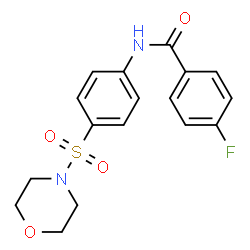 ChemSpider 2D Image | 4-Fluoro-N-[4-(4-morpholinylsulfonyl)phenyl]benzamide | C17H17FN2O4S
