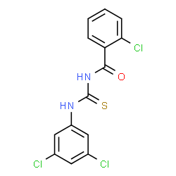 ChemSpider 2D Image | 2-Chloro-N-[(3,5-dichlorophenyl)carbamothioyl]benzamide | C14H9Cl3N2OS