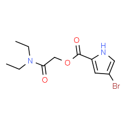 ChemSpider 2D Image | 2-(Diethylamino)-2-oxoethyl 4-bromo-1H-pyrrole-2-carboxylate | C11H15BrN2O3