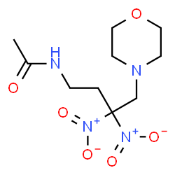 ChemSpider 2D Image | N-[4-(4-Morpholinyl)-3,3-dinitrobutyl]acetamide | C10H18N4O6