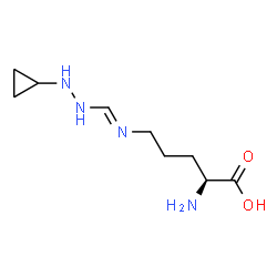 ChemSpider 2D Image | (E)-N~5~-[(2-Cyclopropylhydrazino)methylene]-L-ornithine | C9H18N4O2