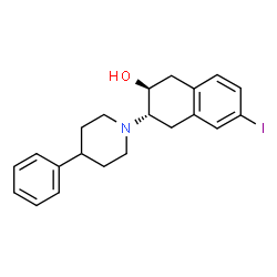 ChemSpider 2D Image | (2S,3S)-6-Iodo-3-(4-phenyl-1-piperidinyl)-1,2,3,4-tetrahydro-2-naphthalenol | C21H24INO