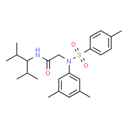 ChemSpider 2D Image | N-(2,4-Dimethyl-3-pentanyl)-N~2~-(3,5-dimethylphenyl)-N~2~-[(4-methylphenyl)sulfonyl]glycinamide | C24H34N2O3S