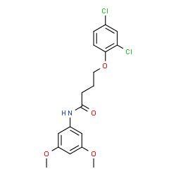 ChemSpider 2D Image | 4-(2,4-Dichlorophenoxy)-N-(3,5-dimethoxyphenyl)butanamide | C18H19Cl2NO4