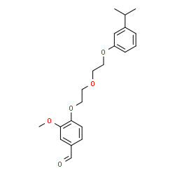 ChemSpider 2D Image | 4-{2-[2-(3-Isopropylphenoxy)ethoxy]ethoxy}-3-methoxybenzaldehyde | C21H26O5