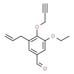 ChemSpider 2D Image | 3-Allyl-5-ethoxy-4-(2-propyn-1-yloxy)benzaldehyde | C15H16O3
