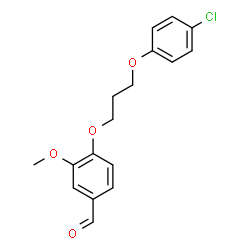 ChemSpider 2D Image | 4-[3-(4-Chlorophenoxy)propoxy]-3-methoxybenzaldehyde | C17H17ClO4