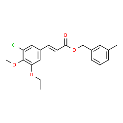 ChemSpider 2D Image | 3-Methylbenzyl (2E)-3-(3-chloro-5-ethoxy-4-methoxyphenyl)acrylate | C20H21ClO4
