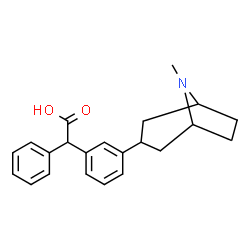 ChemSpider 2D Image | [3-(8-Methyl-8-azabicyclo[3.2.1]oct-3-yl)phenyl](phenyl)acetic acid | C22H25NO2