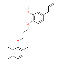 ChemSpider 2D Image | 2-[3-(4-Allyl-2-methoxyphenoxy)propoxy]-1,3,4-trimethylbenzene | C22H28O3