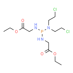 ChemSpider 2D Image | Ethyl 4-[bis(2-chloroethyl)amino]-7-oxo-8-oxa-3,5-diaza-4-phosphadecan-1-oate | C12H24Cl2N3O4P