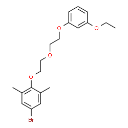 ChemSpider 2D Image | 5-Bromo-2-{2-[2-(3-ethoxyphenoxy)ethoxy]ethoxy}-1,3-dimethylbenzene | C20H25BrO4