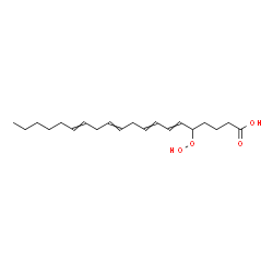 ChemSpider 2D Image | 5-Hydroperoxy-6,8,11,14-icosatetraenoic acid | C20H32O4