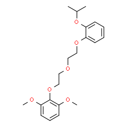 ChemSpider 2D Image | 2-{2-[2-(2-Isopropoxyphenoxy)ethoxy]ethoxy}-1,3-dimethoxybenzene | C21H28O6
