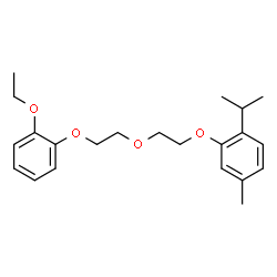 ChemSpider 2D Image | 2-{2-[2-(2-Ethoxyphenoxy)ethoxy]ethoxy}-1-isopropyl-4-methylbenzene | C22H30O4