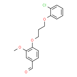ChemSpider 2D Image | 4-[3-(2-Chlorophenoxy)propoxy]-3-methoxybenzaldehyde | C17H17ClO4