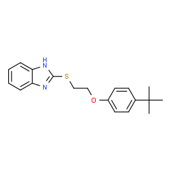 ChemSpider 2D Image | 2-{[2-(4-tert-Butylphenoxy)ethyl]sulfanyl}-1H-benzimidazole | C19H22N2OS