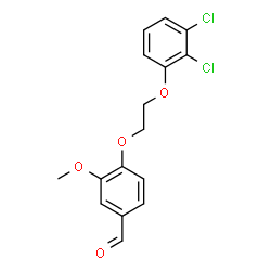 ChemSpider 2D Image | 4-[2-(2,3-Dichlorophenoxy)ethoxy]-3-methoxybenzaldehyde | C16H14Cl2O4