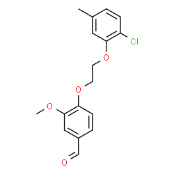 ChemSpider 2D Image | 4-[2-(2-Chloro-5-methylphenoxy)ethoxy]-3-methoxybenzaldehyde | C17H17ClO4