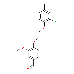 ChemSpider 2D Image | 4-[2-(2-Chloro-4-methylphenoxy)ethoxy]-3-methoxybenzaldehyde | C17H17ClO4