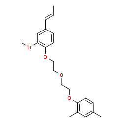 ChemSpider 2D Image | 1-{2-[2-(2,4-Dimethylphenoxy)ethoxy]ethoxy}-2-methoxy-4-[(1E)-1-propen-1-yl]benzene | C22H28O4