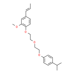 ChemSpider 2D Image | 1-{2-[2-(4-Isopropylphenoxy)ethoxy]ethoxy}-2-methoxy-4-[(1E)-1-propen-1-yl]benzene | C23H30O4