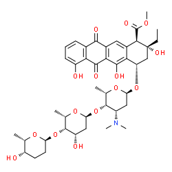 ChemSpider 2D Image | aclacinomycin N | C42H55NO15