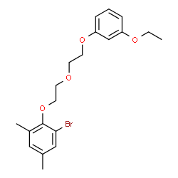 ChemSpider 2D Image | 1-Bromo-2-{2-[2-(3-ethoxyphenoxy)ethoxy]ethoxy}-3,5-dimethylbenzene | C20H25BrO4