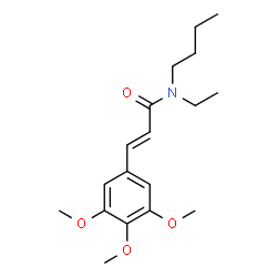 ChemSpider 2D Image | (2E)-N-Butyl-N-ethyl-3-(3,4,5-trimethoxyphenyl)acrylamide | C18H27NO4