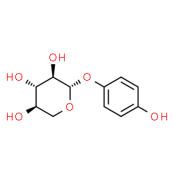 ChemSpider 2D Image | 4-Hydroxyphenyl beta-D-xylopyranoside | C11H14O6